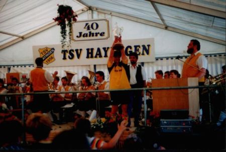Siegerehrung nach gewonnenem Aach-Alb Pokal 1996